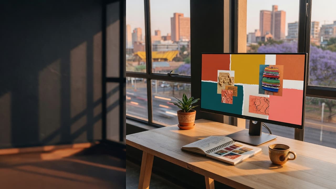 Design studio overlooking a South African city
