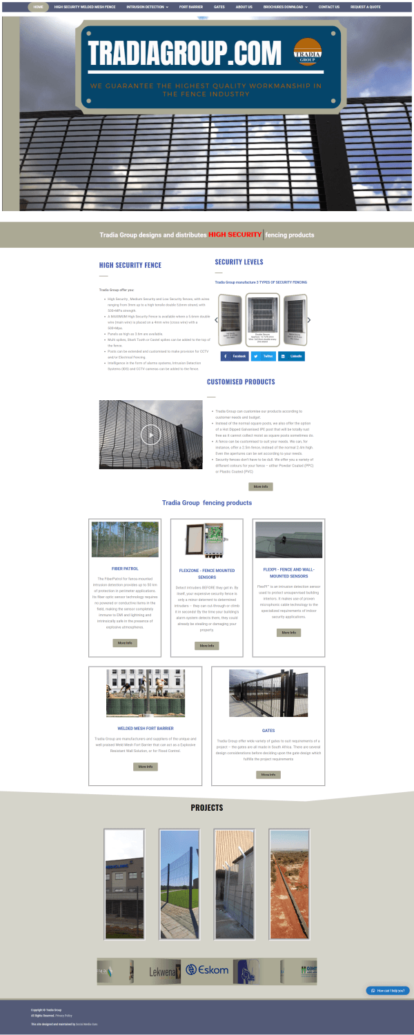 Tradia Group website by Social Media Guru